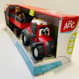 NEW Massey Ferguson Animal Tractor Trailer Horse Sound & Light Dickie/Simba/ABC